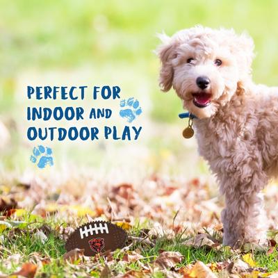 Show full view: Pets First Chicago Bears Hard Nylon Football Dog Chew Toy, Brown slide 5 of 5
