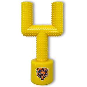Pets First Chicago Bears Hard Nylon Goal Post Dog Chew Toy, Yellow