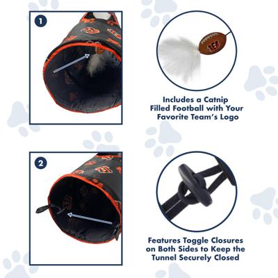 Show full view: Pets First Cincinnati Bengals Cat Tunnel Toy with Catnip slide 7 of 10