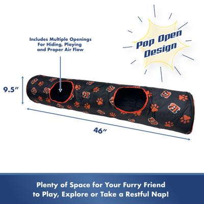 Show full view: Pets First Cincinnati Bengals Cat Tunnel Toy with Catnip slide 6 of 10