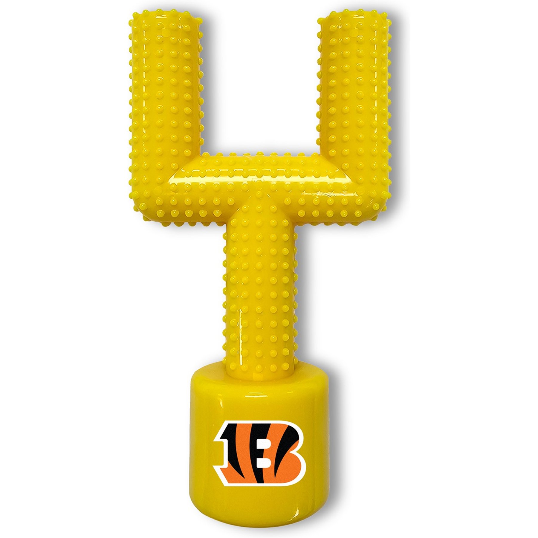 Pets First Cincinnati Bengals Hard Nylon Goal Post Dog Chew Toy, Yellow