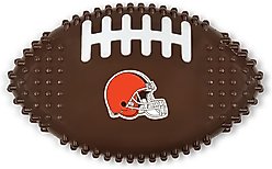 Pets First Cleveland Browns Hard Nylon Football Dog Chew Toy, Brown