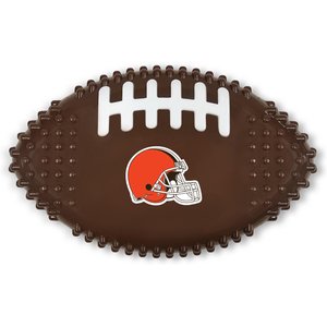 Pets First Cleveland Browns Hard Nylon Football Dog Chew Toy, Brown