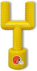 Pets First Cleveland Brownshard Nylon Goal Post Dog Chew Toy, Yellow