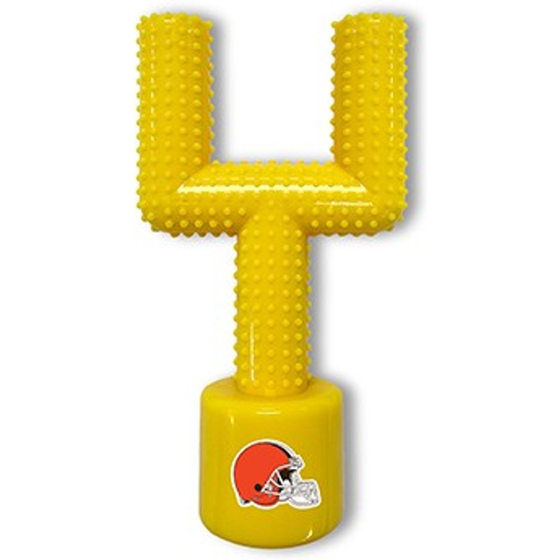 Pets First Cleveland Brownshard Nylon Goal Post Dog Chew Toy, Yellow