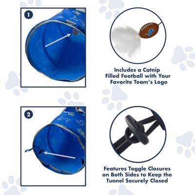 Show full view: Pets First Detroit Lions Cat Tunnel Toy with Catnip slide 6 of 10
