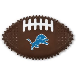 Pets First Detroit Lions Hard Nylon Football Dog Chew Toy, Brown
