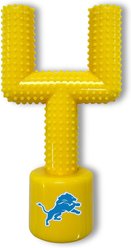 Pets First Detroit Lions Hard Nylon Goal Post Dog Chew Toy, Yellow