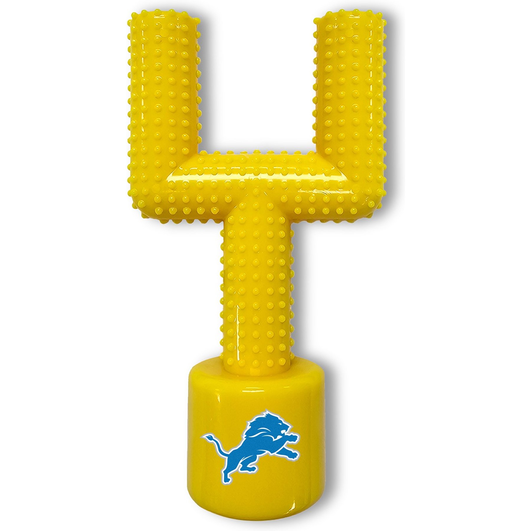 Pets First Detroit Lions Hard Nylon Goal Post Dog Chew Toy, Yellow