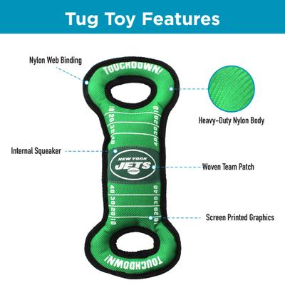 Show full view: Pets First Field Tough Squeaky Dog Chew Toy, New York Jets slide 5 of 7