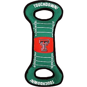 Pets First Field Tough Squeaky Dog Chew Toy, Texas Tech