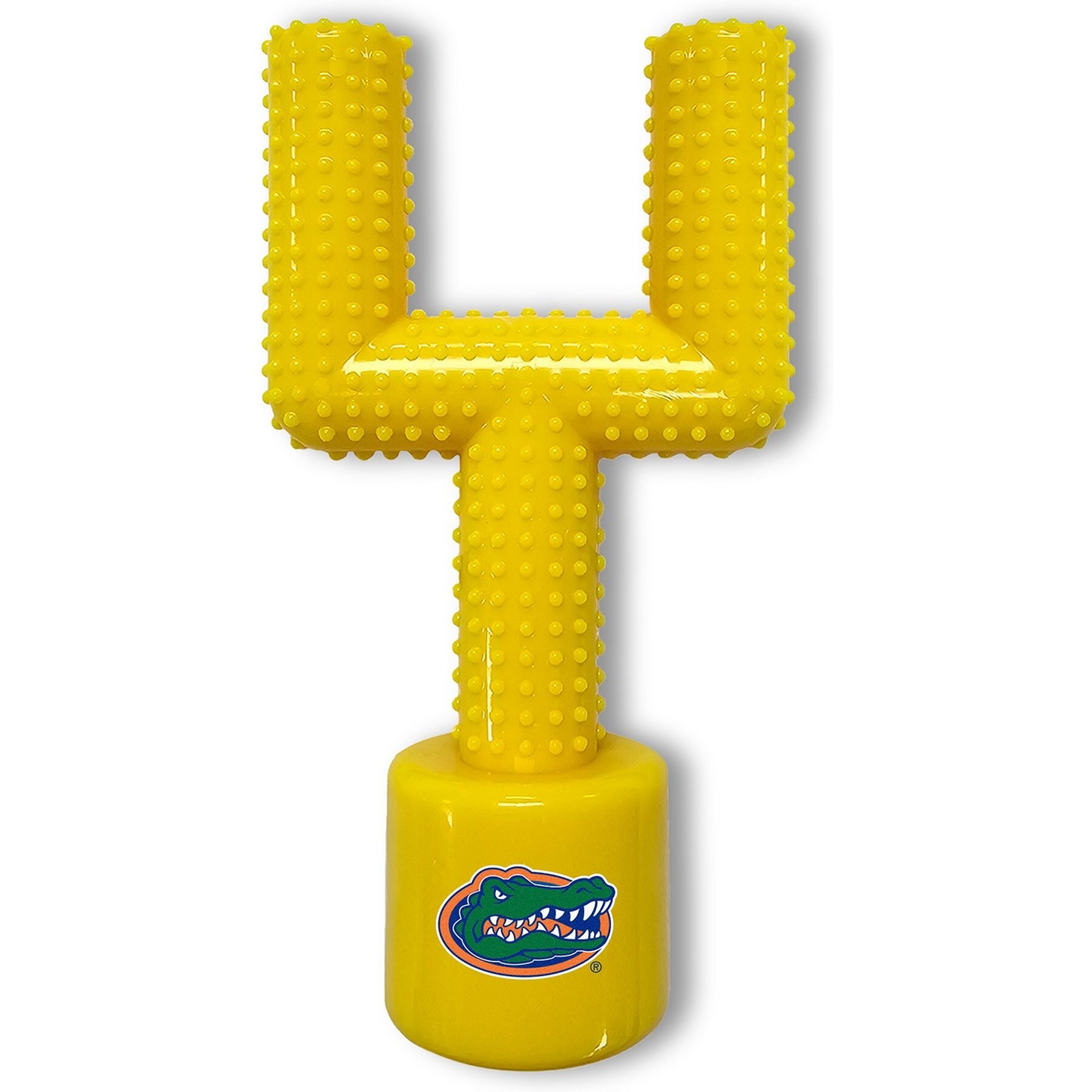 Pets First Florida Hard Nylon Goal Post Dog Chew Toy, Yellow