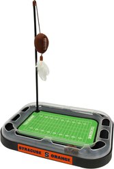 Pets First Football Cat Scratcher Toy with Catnip, Syracuse