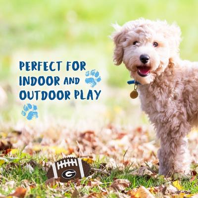 Show full view: Pets First Georgia Hard Nylon Football Dog Chew Toy, Brown slide 6 of 6