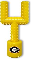 Pets First Georgia Hard Nylon Goal Post Dog Chew Toy, Yellow
