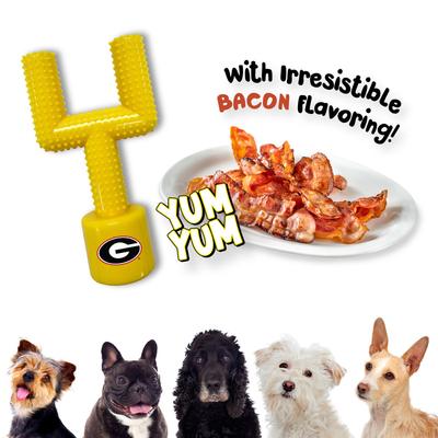 Show full view: Pets First Georgia Hard Nylon Goal Post Dog Chew Toy, Yellow slide 5 of 5