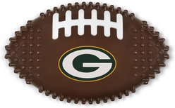 Pets First Green Bay Packers Hard Nylon Football Dog Chew Toy, Brown