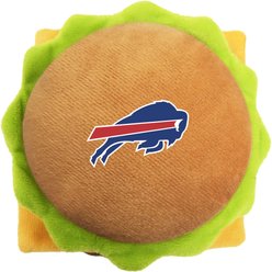 Pets First Hamburger Squeaky Dog Chew Toy, Buffalo Bills