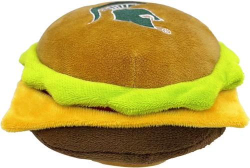Show full view: Pets First Hamburger Squeaky Dog Chew Toy, Michigan State slide 2 of 6