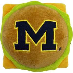 Pets First Hamburger Squeaky Dog Chew Toy, Michigan