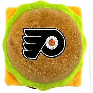Pets First Hamburger Squeaky Dog Chew Toy, Philadelphia Flyers