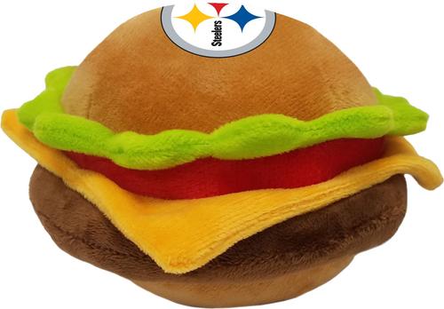 Show full view: Pets First Hamburger Squeaky Dog Chew Toy, Pittsburgh Steelers slide 2 of 6