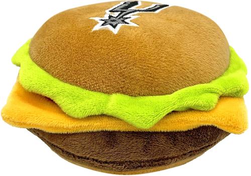 Show full view: Pets First Hamburger Squeaky Dog Chew Toy, San Antonio Spurs slide 2 of 6