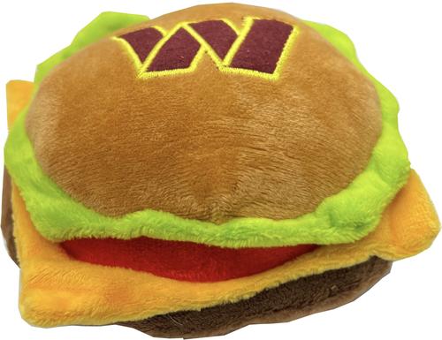 Show full view: Pets First Hamburger Squeaky Dog Chew Toy, Washington Commanders slide 2 of 6