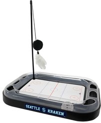 Pets First Hockey Cat Scratcher Toy with Catnip, Seattle Kraken