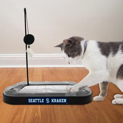 Show full view: Pets First Hockey Cat Scratcher Toy with Catnip, Seattle Kraken slide 3 of 6