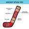 Show in main carousel: Pets First Hockey Stick Tough Squeaky Dog Chew Toy, Carolina Hurricanes slide 5 of 7