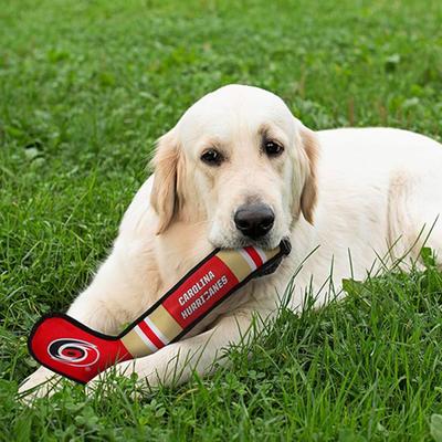 Show full view: Pets First Hockey Stick Tough Squeaky Dog Chew Toy, Carolina Hurricanes slide 4 of 7
