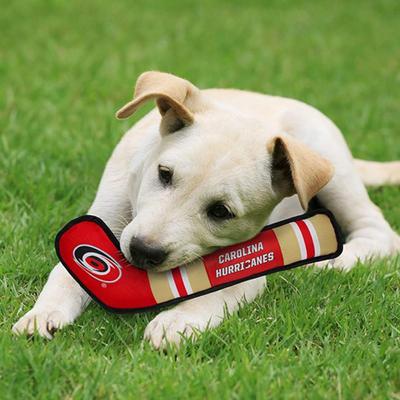 Show full view: Pets First Hockey Stick Tough Squeaky Dog Chew Toy, Carolina Hurricanes slide 3 of 7