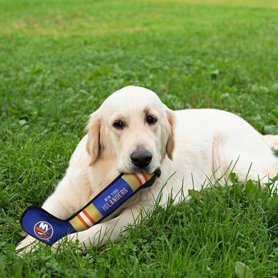 Show full view: Pets First Hockey Stick Tough Squeaky Dog Chew Toy, New York Islanders slide 3 of 6