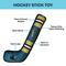Show in main carousel: Pets First Hockey Stick Tough Squeaky Dog Chew Toy, San Jose Sharks slide 4 of 6