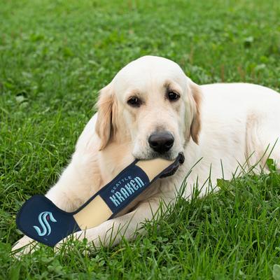 Show full view: Pets First Hockey Stick Tough Squeaky Dog Chew Toy, Seattle Kraken slide 3 of 6