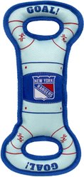 Pets First Hockey Tug Tough Squeaky Dog Chew Toy, New York Rangers