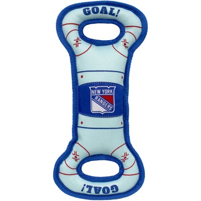 Pets First Pets First Hockey Tug Tough Squeaky Dog Chew Toy, New York Rangers