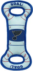 Pets First Hockey Tug Tough Squeaky Dog Chew Toy, St Louis Blues