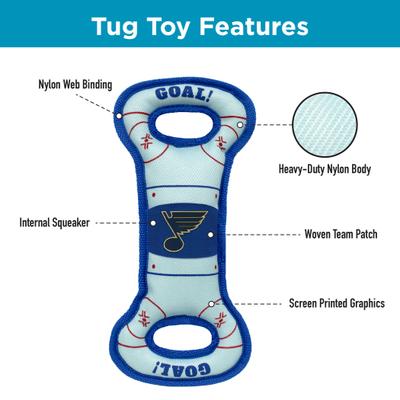 Show full view: Pets First Hockey Tug Tough Squeaky Dog Chew Toy, St Louis Blues slide 5 of 6