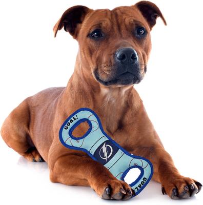 Show full view: Pets First Hockey Tug Tough Squeaky Dog Chew Toy, Tampa Bay Lightning slide 2 of 6