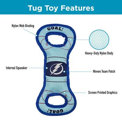 Show full view: Pets First Hockey Tug Tough Squeaky Dog Chew Toy, Tampa Bay Lightning slide 5 of 6