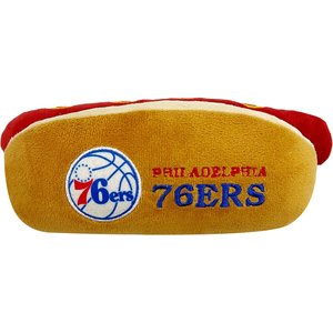 Pets First Hot Dog Squeaky Dog Chew Toy, 76ers