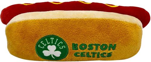 Show full view: Pets First Hot Dog Squeaky Dog Chew Toy, Boston Celtics slide 3 of 8