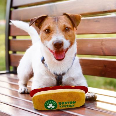 Show full view: Pets First Hot Dog Squeaky Dog Chew Toy, Boston Celtics slide 7 of 8
