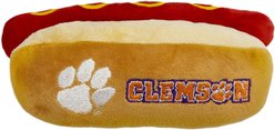 Pets First Hot Dog Squeaky Dog Chew Toy, Clemson