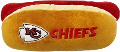 Pets First Hot Dog Squeaky Dog Chew Toy, Kansas City Chiefs