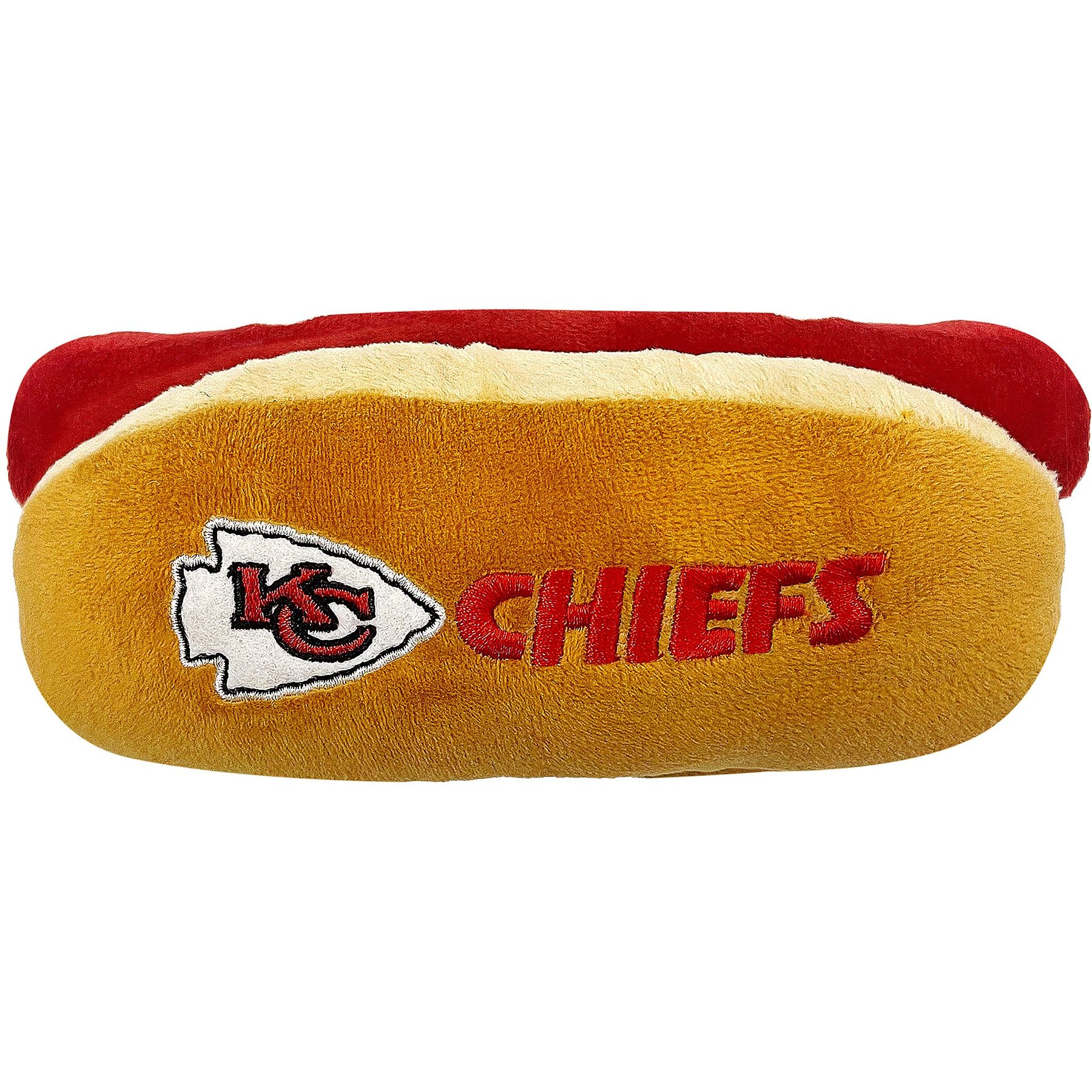 Pets First Hot Dog Squeaky Dog Chew Toy, Kansas City Chiefs
