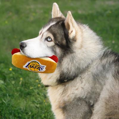 Show full view: Pets First Hot Dog Squeaky Dog Chew Toy, LA Lakers slide 5 of 7