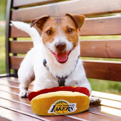 Show full view: Pets First Hot Dog Squeaky Dog Chew Toy, LA Lakers slide 6 of 7
